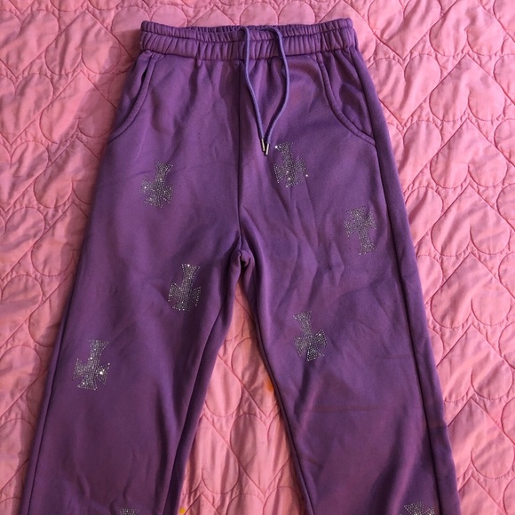 Rhinestone Cross Joggers - Picture 2 of 3